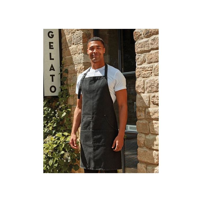 RP126 Artisan Collection by Reprime Unisex Jeans Stitch Denim Bib Apron
