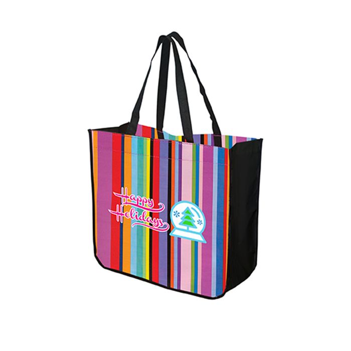 Large Multi-Stripe Recycled Tote