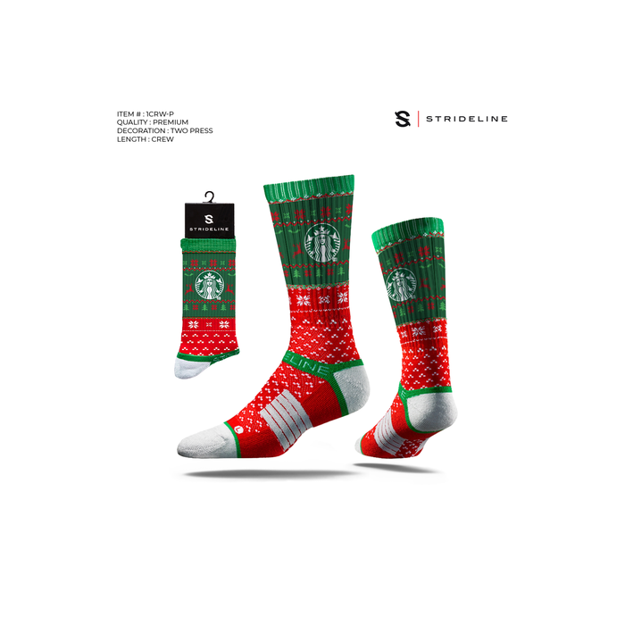 1CRW-P-UGLY-Ugly Sweater Premium Crew Socks Sublimated