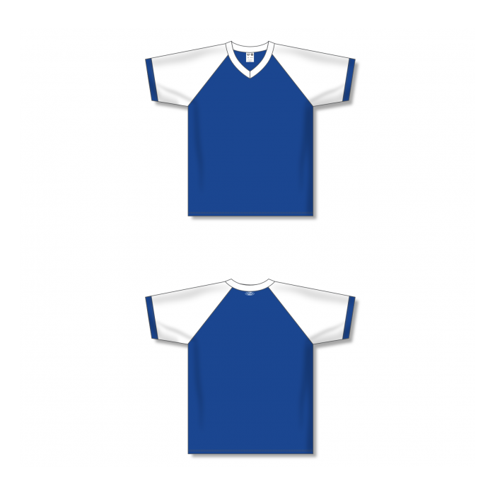 V-Neck Volleyball Jerseys - Royal/White