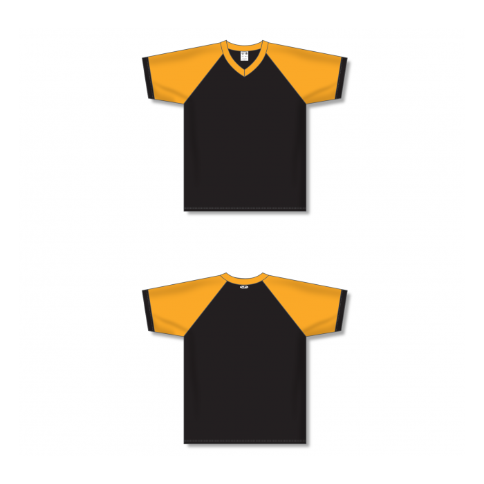 V-Neck Volleyball Jerseys - Black/Gold