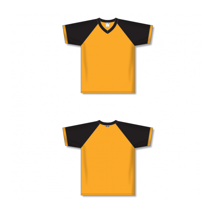 V-Neck Volleyball Jerseys - Gold/Black