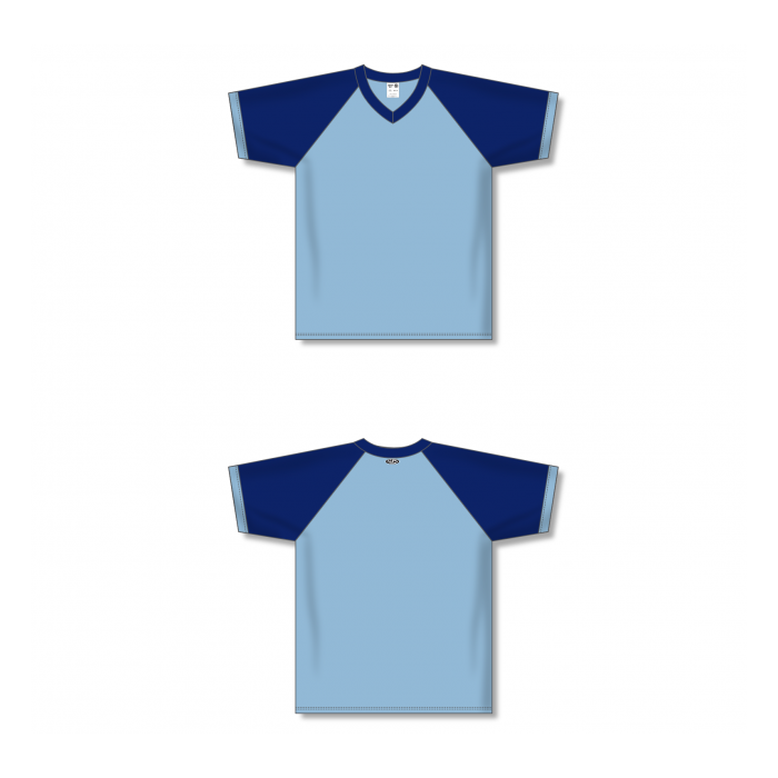 V-Neck Volleyball Jerseys - Powder/Navy