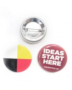 Buttons Pin Back Round Assorted Sizes Made in Canada 