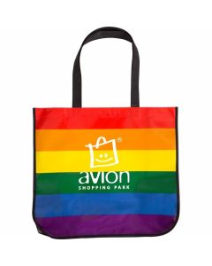Large Rainbow Laminated Tote