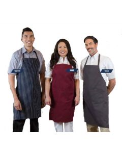 Aprons - Bib Aprons w Pockets & Embroidery 28"W x 33"L (Min 12)