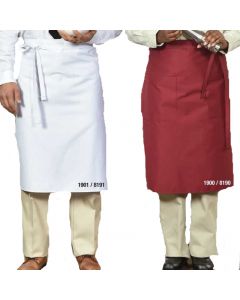 Aprons - Bistro Waist Aprons w Pockets & Embroidery 36"W x 29"L