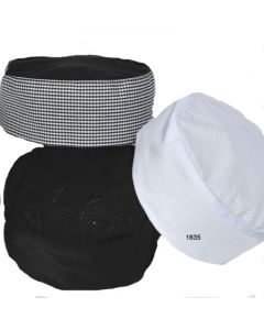 Chef Hats - Pill Box Mesh Cap with Mesh (Min 12)