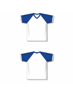 V-Neck Volleyball Jerseys - White/Royal