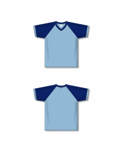 V-Neck Volleyball Jerseys - Powder/Navy