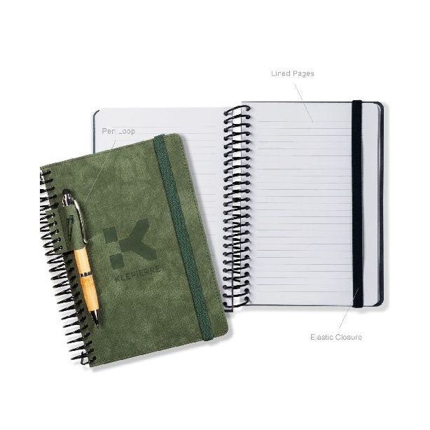 TBC806-Savile Spiral Journal w/Pen Loop Custom Printed