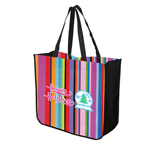Large Multi-Stripe Recycled Tote