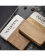 BAGMC | 2 Pc. Acacia Wood & Marble Coaster Se