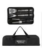 BGP413 | Grill Easy 3 Pc. Stainless BBQ Utensil Set With RPET Case