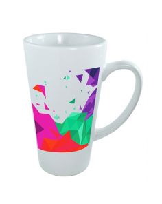 "A" Ceramic Mug  White Cafe Grande Sublimated (16oz) Min 72