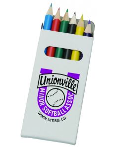 Window-boxed set of 6 non-toxic wooden colored pencils Sabana Item # 354