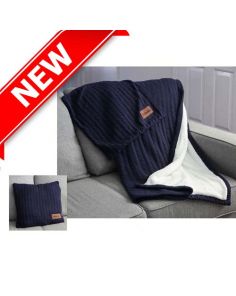 B9070 SWEATER WEATHER SHERPA BLANKET W/ PILLOWCASE