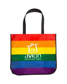 Large Rainbow Laminated Tote