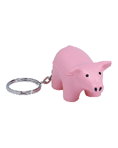 GK123 Custom Printed Pig Keyring Stress Reliever