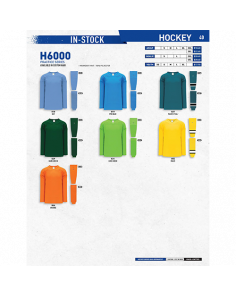 H6000 - Practice Hockey Jerseys (Min 12) - 19 COLORS 