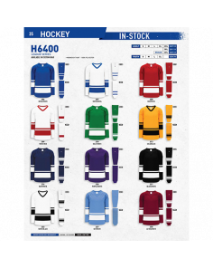 H6400 - League Hockey Jerseys (Min 12) - 19 COLORS 