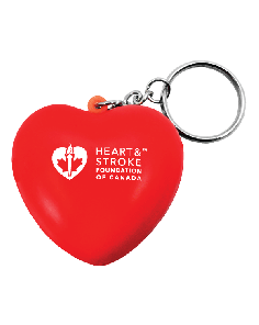 GK240 Custom Printed Heart Keychain Stress Reliever
