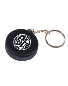 GK350 Custom Printed Hockey Puck Keyring Stress Reliever 