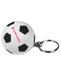 GK389 Custom Printed Soccer Ball Keyring Stress Reliever
