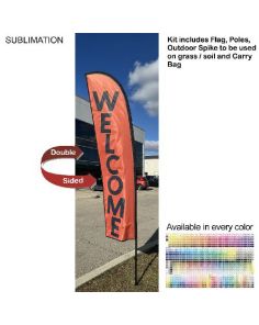 F01-Feather Flag Kit  Double Sided Assorted Sizes