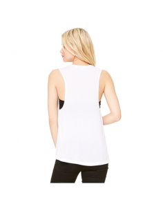 Bella Ladies' Flowy Scoop Muscle Tank Top (Min 12)