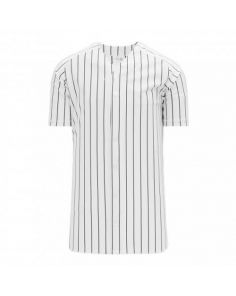 BA524 Full Button Pinstripe Baseball Jerseys (Min 12)  3 Colors