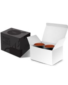 The Black Pearl Mug with Tone on Tone Printing Min 72