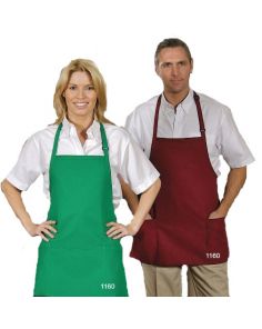 Aprons - Bib Aprons w Pockets & Embroidery Short 27"W x 24"L