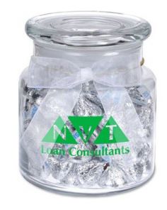 22oz. Glass Jar - Hershey's Chocolate Kisses Item #G220-CKSS