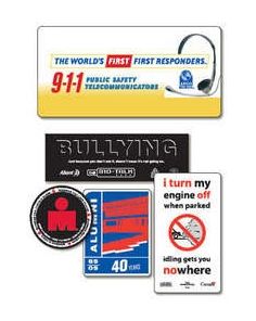 Vinyl Clings Clear and White (Min 500)