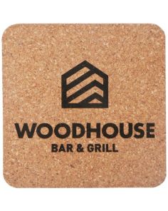 Laser Engraved Recycled 3mm Square Cork Coaster
