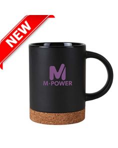 "A" Caspian Ceramic Cork Mug 400 ML. (13.5 FL. OZ.) (Min 36)