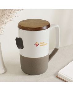 Valencia 16 Fl. Oz. Ceramic Mug With Lid (Min 24)
