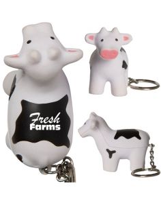 GK110 Custom Printed Cow Keychain Stress Reliever 