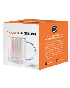 Asobu Iridescent Glass Coffee Mug 12 OZ / 341 ML (MIN 72)