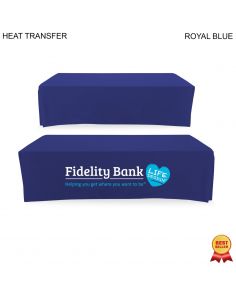 Table Throw for 8' table - Heat Transfer - 7.5 oz Twill Tablecloth, (closed back)