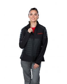 Women's 3-Layer Performance Softshell Jacket with Bonded Fleece Lining and Quilting 