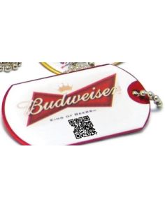 Full Color Plastic Dog Tag w/ QR Code Item # DOGTAGFC-QR