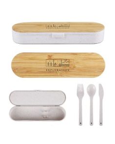 KP9809 Eco-friendly Dojin wheat-straw utensil set with bamboo lid – Stitchy Lizard Toronto