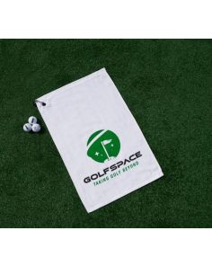 Golf Towel White Custom Printed (16″ x 25″) (Min 25)