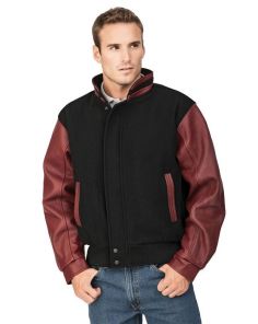 Graduate-Men's Melton and Leather Jacket 