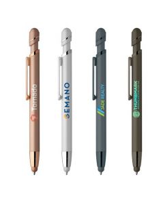 A - Atlantic Softy Metallic w/ Stylus - Color Jet (Min 100)