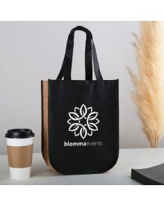 Cork'd + Recycled Plastic Fashion Tote 9 1/4″ W x 11 3/4″ H x 4 1/2″ D (Min 1000)