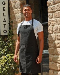 RP126 Artisan Collection by Reprime Unisex Jeans Stitch Denim Bib Apron