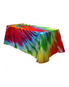 Table Throw 8' Fully Dye Sublimated Tablecloth 100% Polyester (closed back)